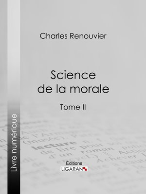 cover image of Science de la morale